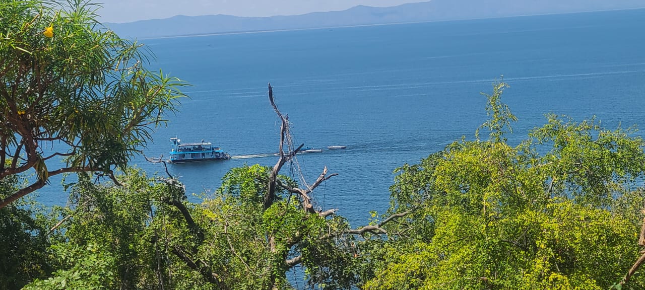 Boat cruise on Lake Kariba at sunset